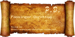 Passinger Dorottya névjegykártya